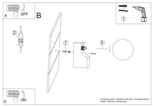 Sollux SL.1682 - Fali lámpa BULBO 1xG9/8W/230V bükkfa/fehér