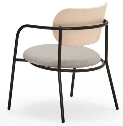 Világosszürke fotel kőrisfa dekorral Eclipse - Teulat