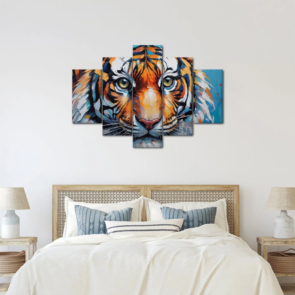 Kép - Tigris látképe, festmény (150x105 cm)