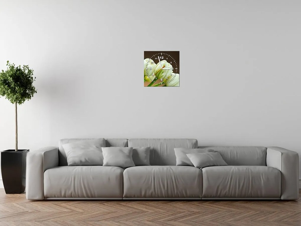 Gario Órás falikép Gyönyörű fehér tulipán Méret: 100 x 40 cm