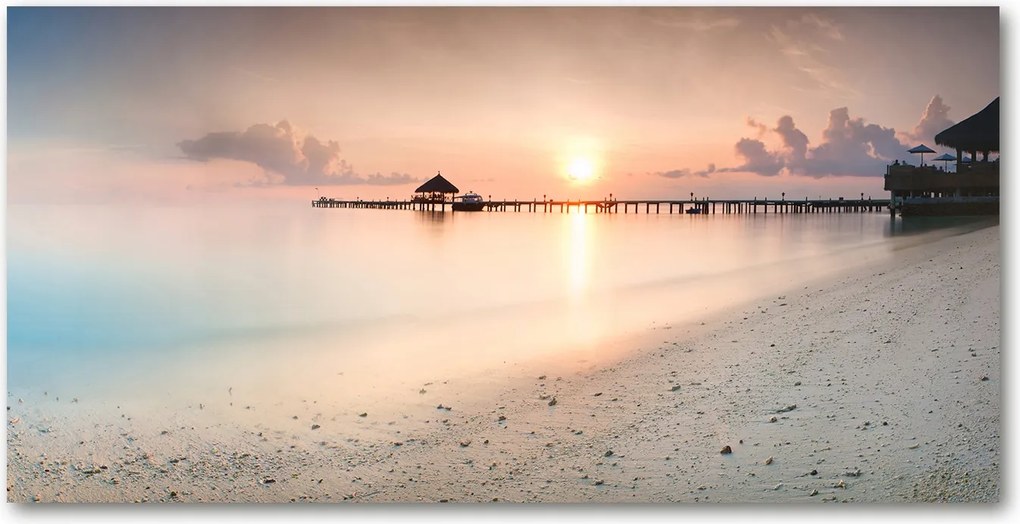 Fotó kép edzett üveg Maldív-szigetek tengerpart 140x70