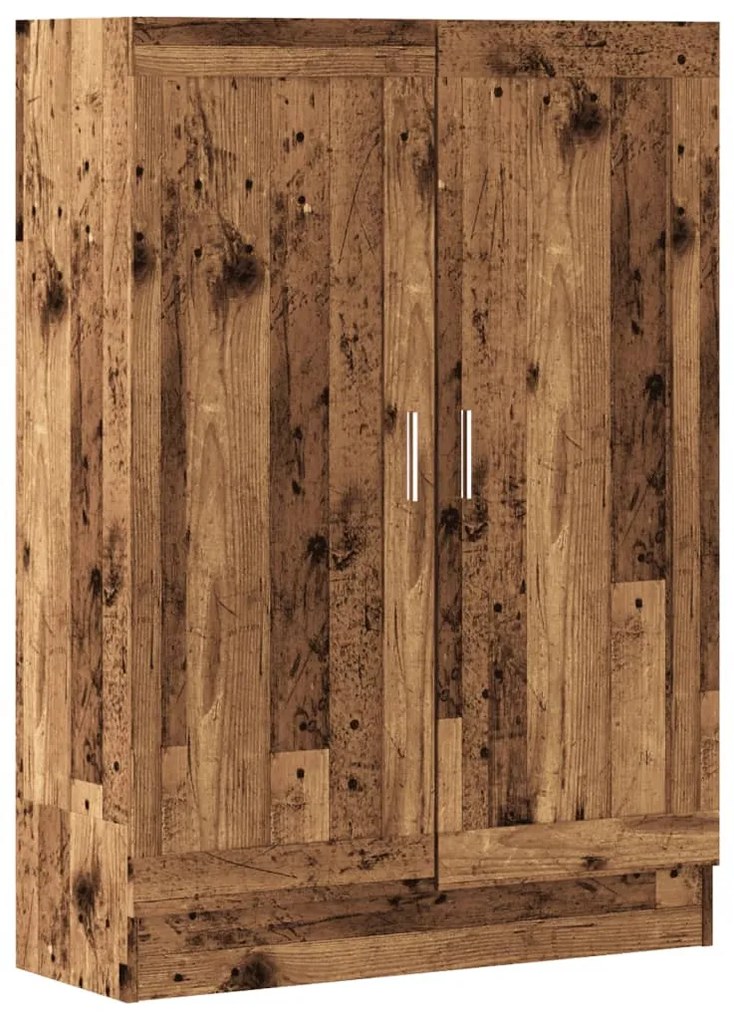 antik fa színű szerelt fa könyvszekrény 82,5 x 30,5 x 115 cm
