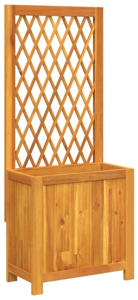 tömör akácfa rácsos ültetőláda 55 x 29,5 x 132 cm