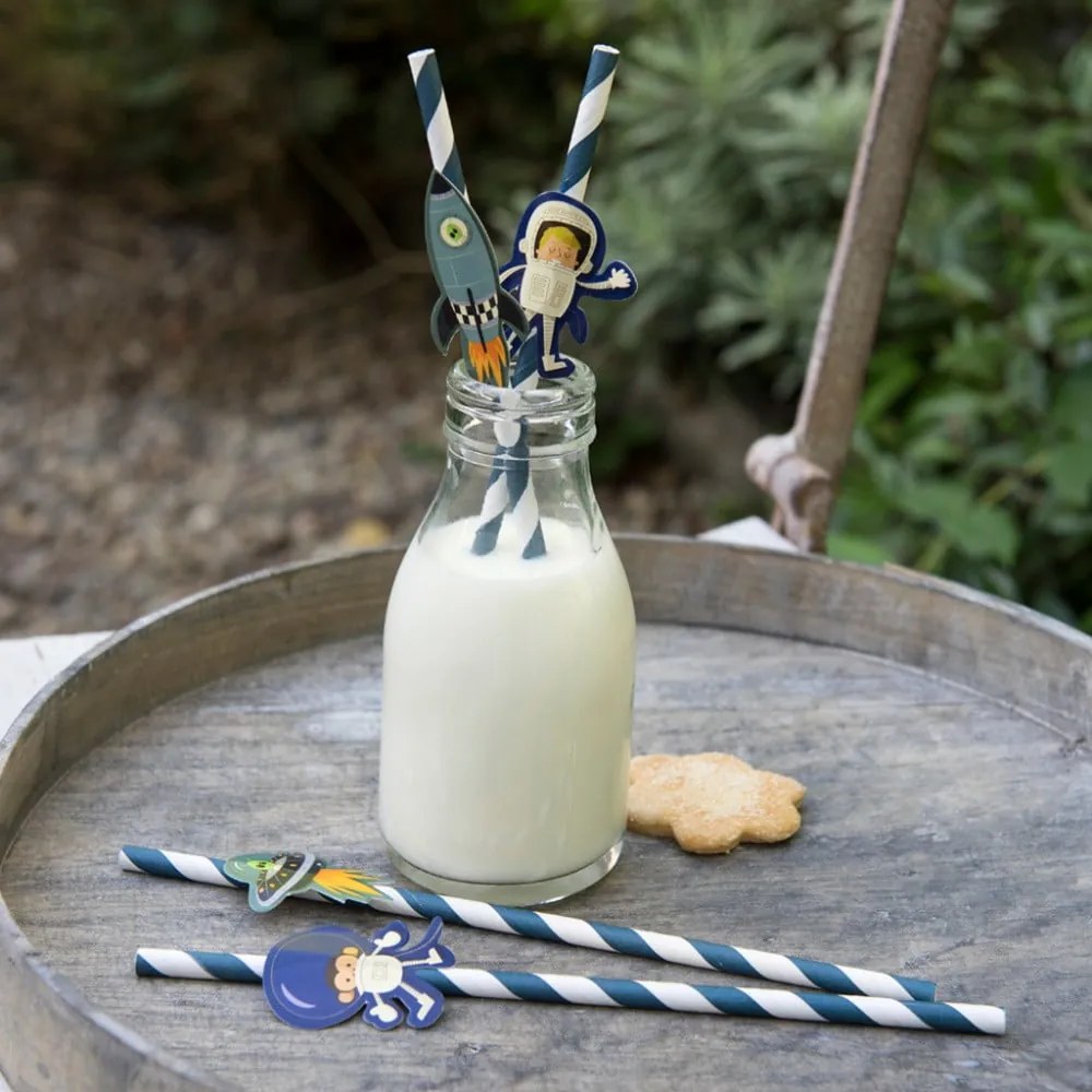 Space Adventures 4 db-os szívószál szett - Rex London