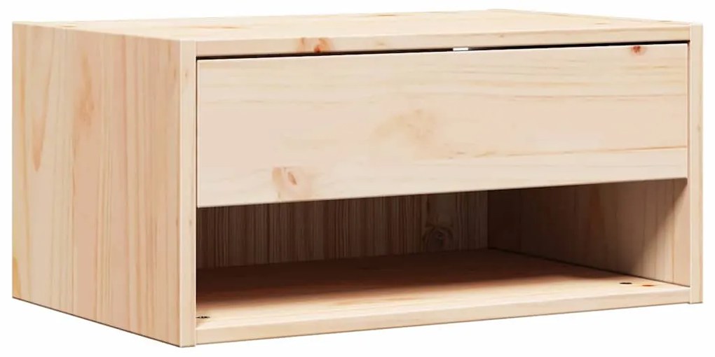 Éjjeli asztal fiókkal Barna 50 x 32.5 x 24 cm Tömör fenyőfa