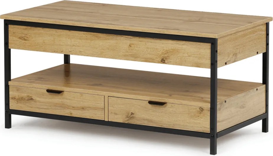 CT-I1201 tölgy MDF dohányzóasztal 100 × 50 × 48 cm