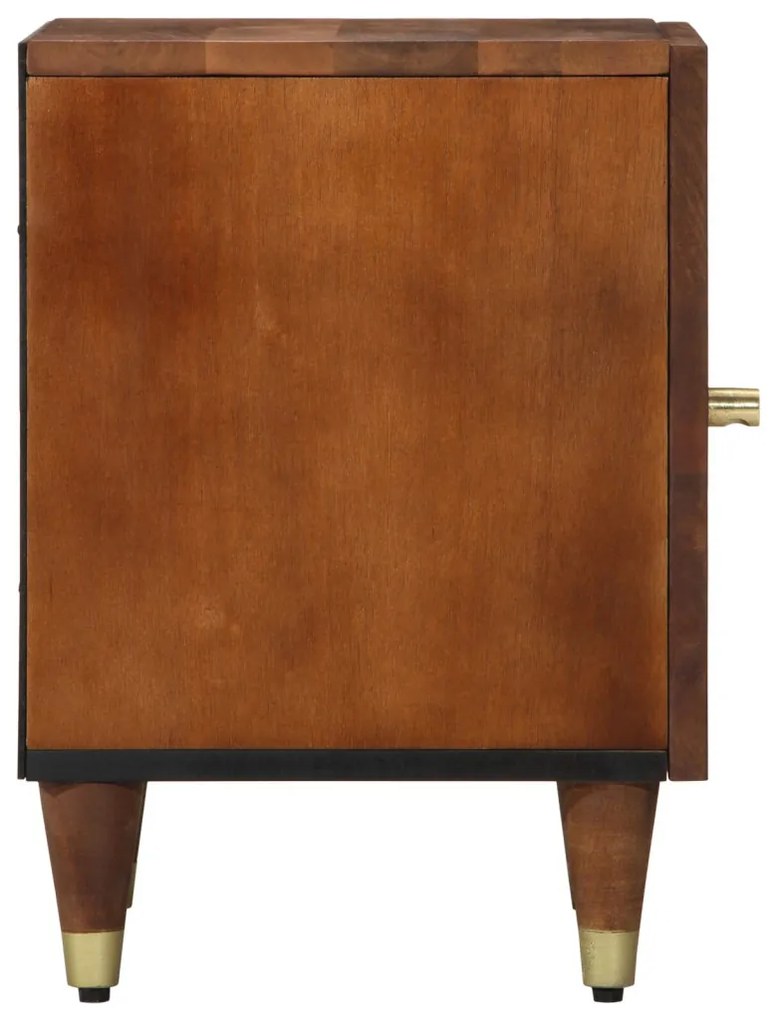 Éjjeliszekrény 2 pcs mézbarna 40 x 33 x 46 cm tömör mangófa
