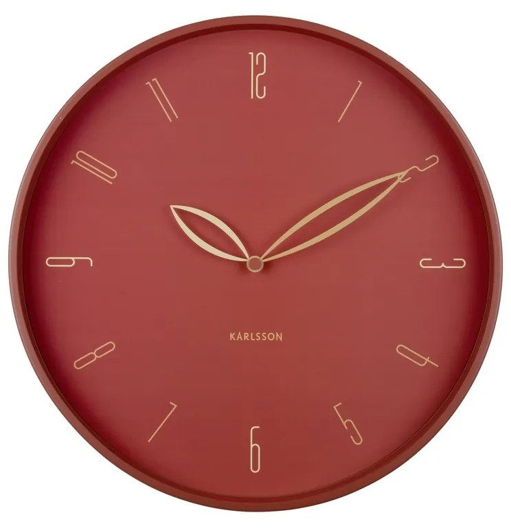 Karlsson 6012RD design falióra, piros, átmérő 40cm