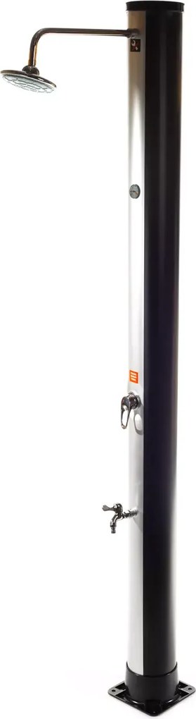 Hawaj Kerti szolár zuhany Uno 38 l nagyméretű zuhanyrózsával fekete - ezüst