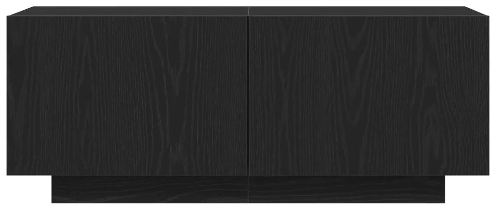 TV Szekrény Fekete Tölgy 100x35x40 cm Műanyag Fa