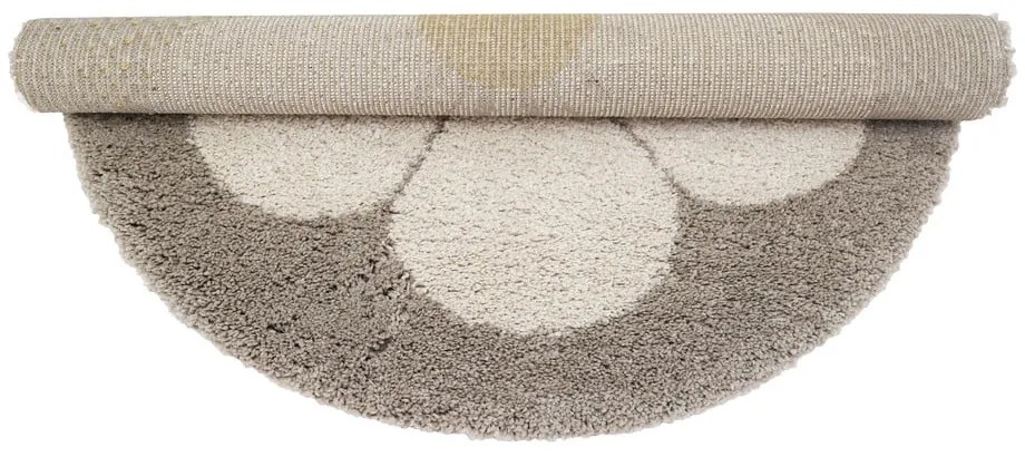 Világosszürke-krémszínű gyerek szőnyeg ø 120 cm Bohemian Daisy – Nattiot