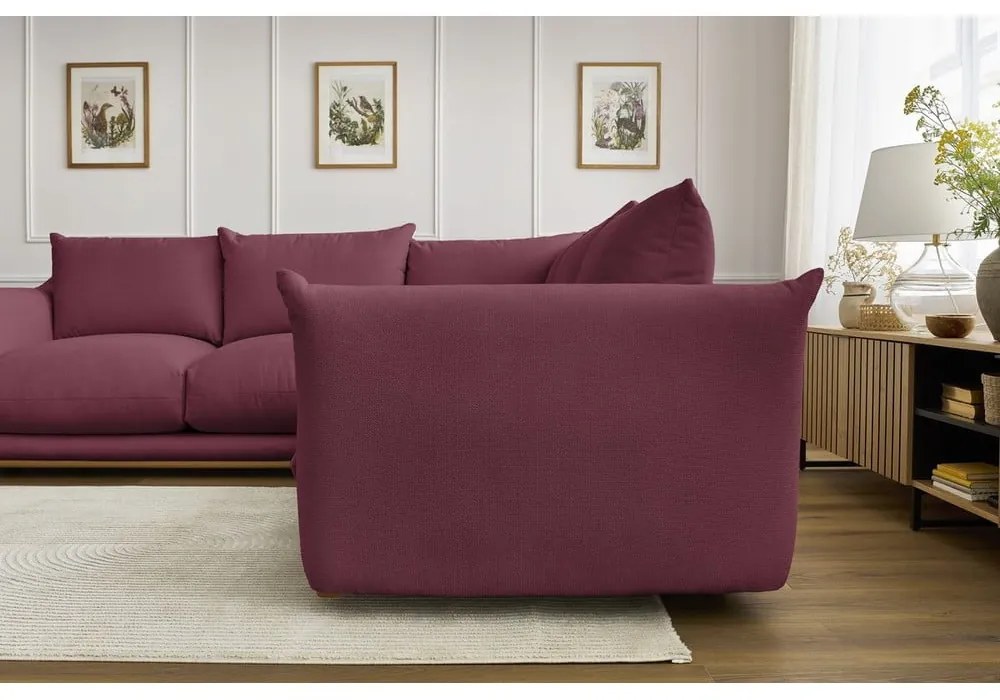 Borvörös sarokkanapé Ernest – Bobochic Paris