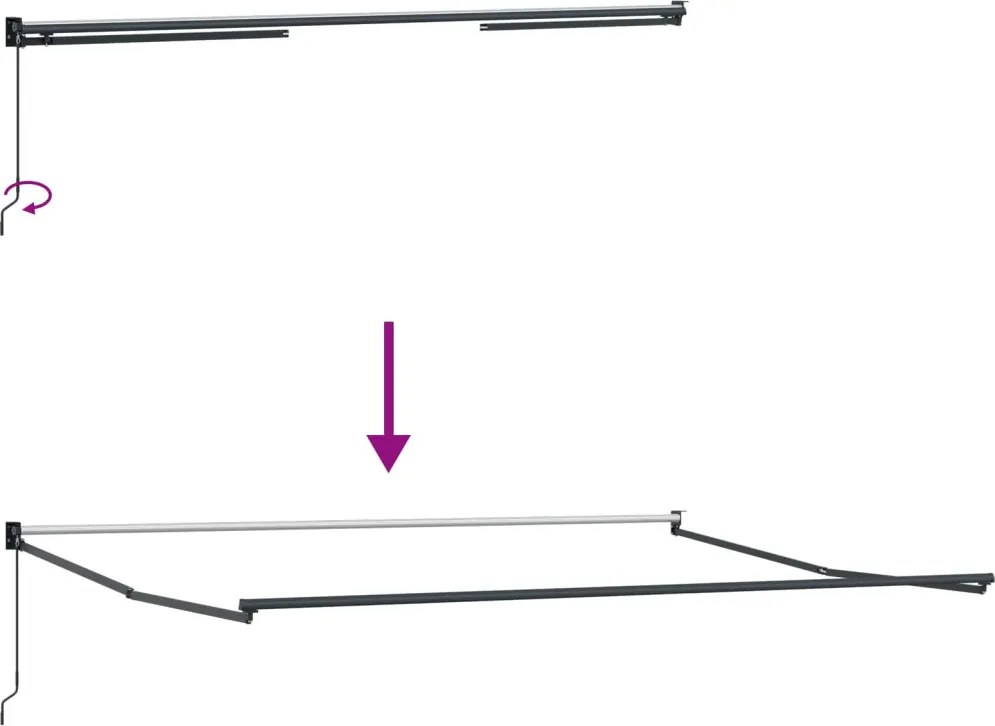 Behúzható napellenző Zöld 500 × 300 cm