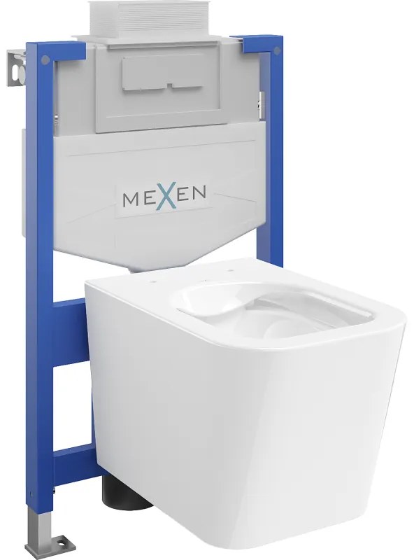 Mexen Fenix XS-U, süllyesztett modul és függő WC Teo, fehér, 6853385XX00