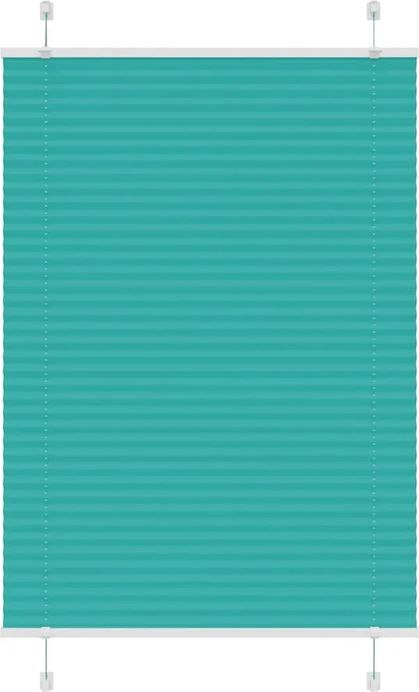 vidaXL pliszírozott redőny Benzinzöld 95x100 cm szövetszélesség