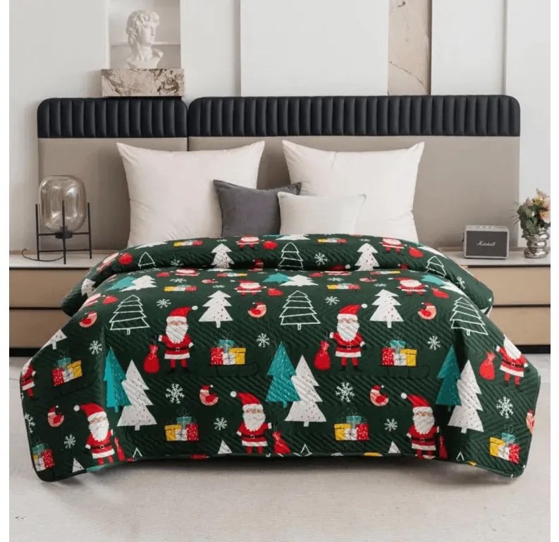 Ágytakaró SANTA WINK, sötétzöld Méret: 220 x 240 cm