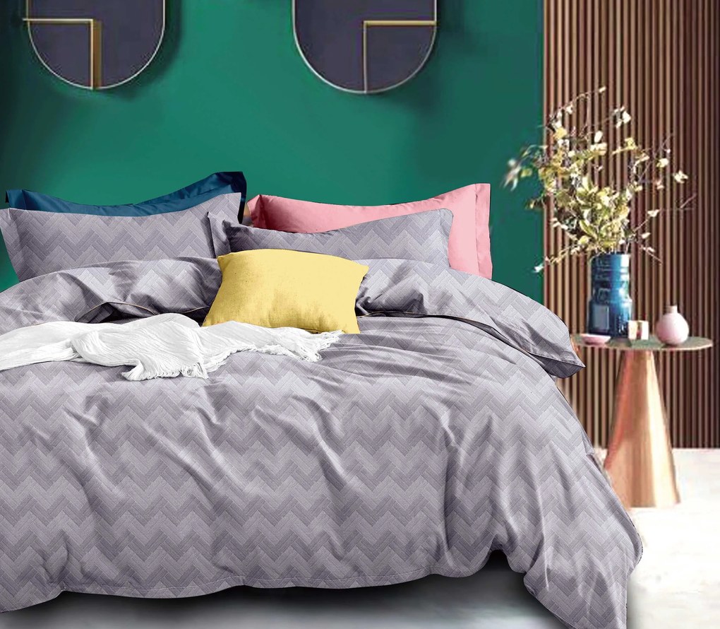 Mikroszálas flanel ágyneműhuzat DAVIS szürke