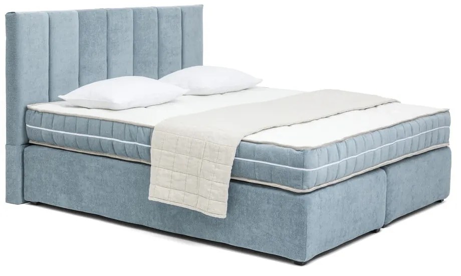 Kék boxspring ágy 160x200 cm Olia Bold Line – Bonami Selection