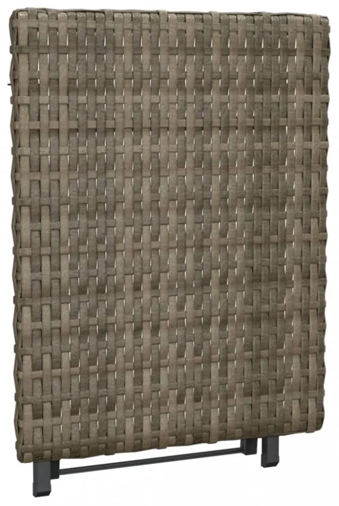 szürke összecsukható polyrattan asztal 45x35x32 cm