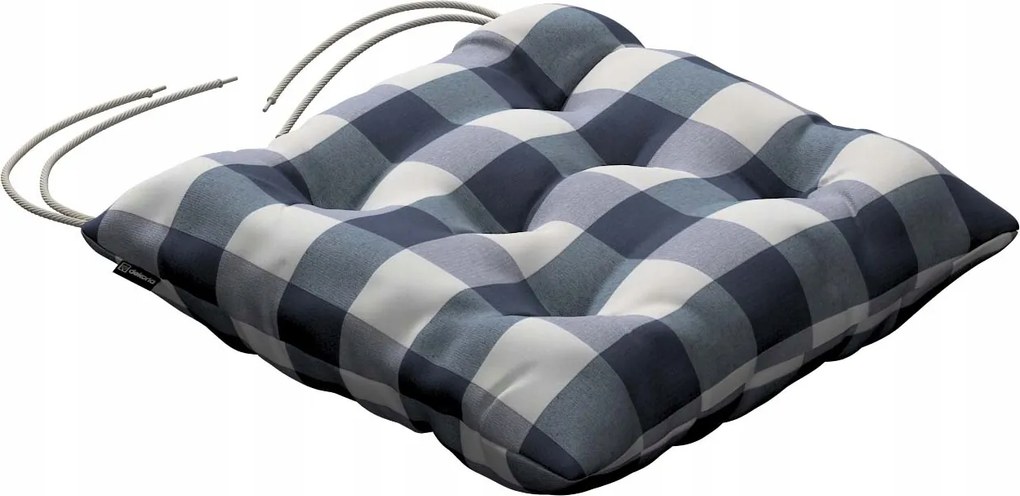 Jacek székpárna 38x38 sötétkék-fehér kockás (5,5x5,5cm)