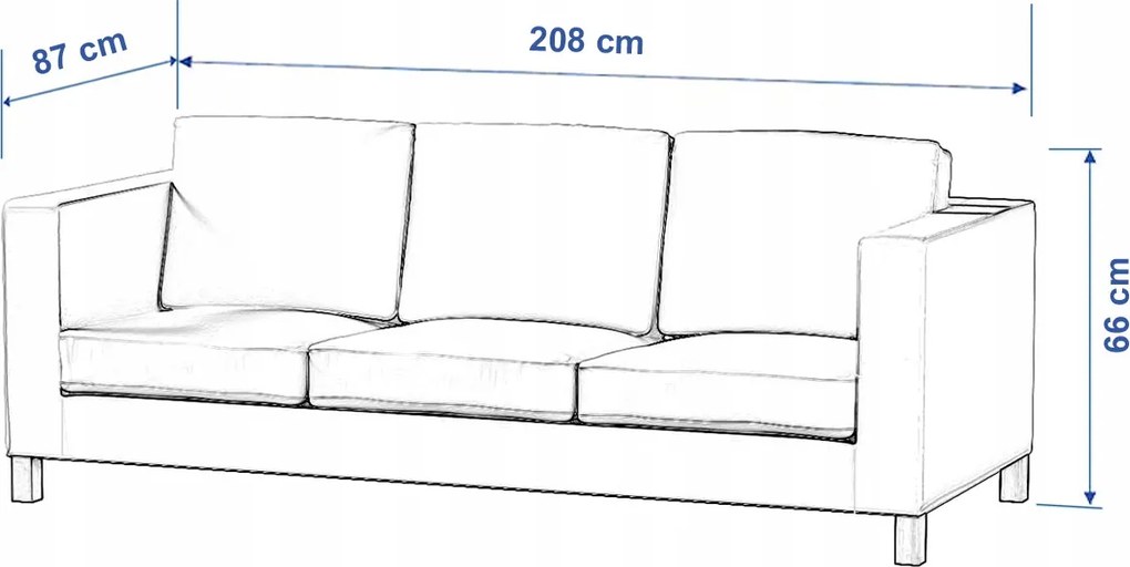 Karlanda 3 személyes kinyitható kanapé huzat Ikea lila