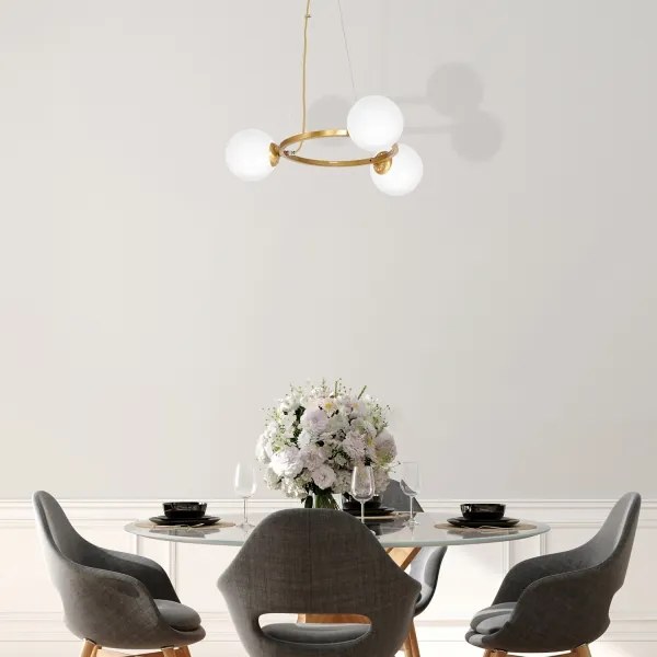 Csillár zsinóron VIENNA 3xE14/40W/230V arany