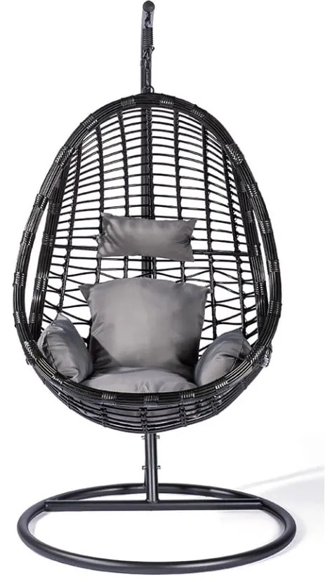 Tahiti sötétszürke műrattan függőfotel - Bonami Selection