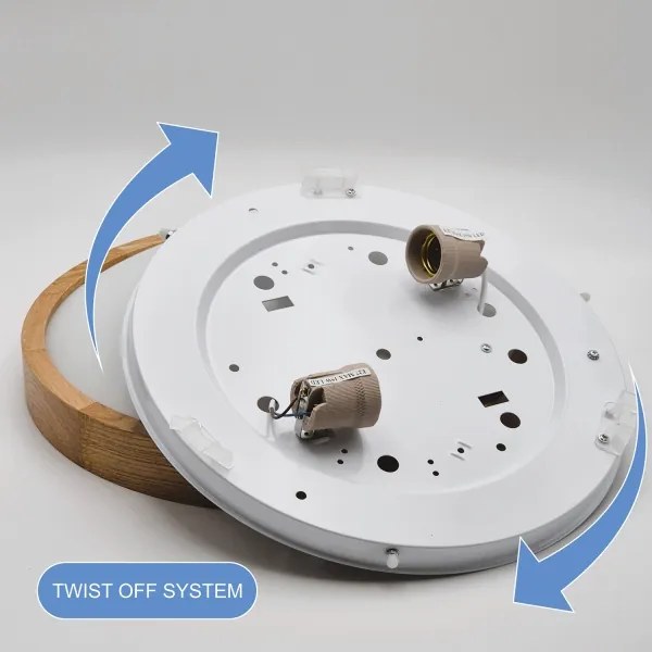 Brilagi - LED mennyezeti lámpa CARVALHO SLIM 2xE27/60W/230V tölgy pr. 37 cm