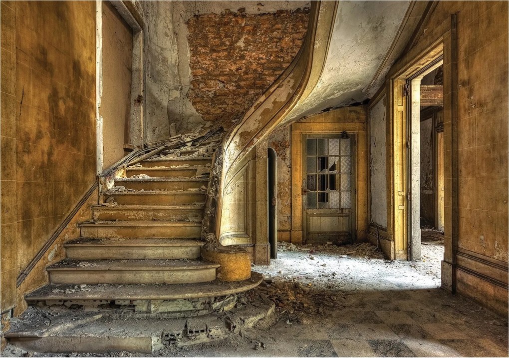 Fotótapéta Régi Lépcsők Elfeledett Romház 368x254 vinil +ragasztó