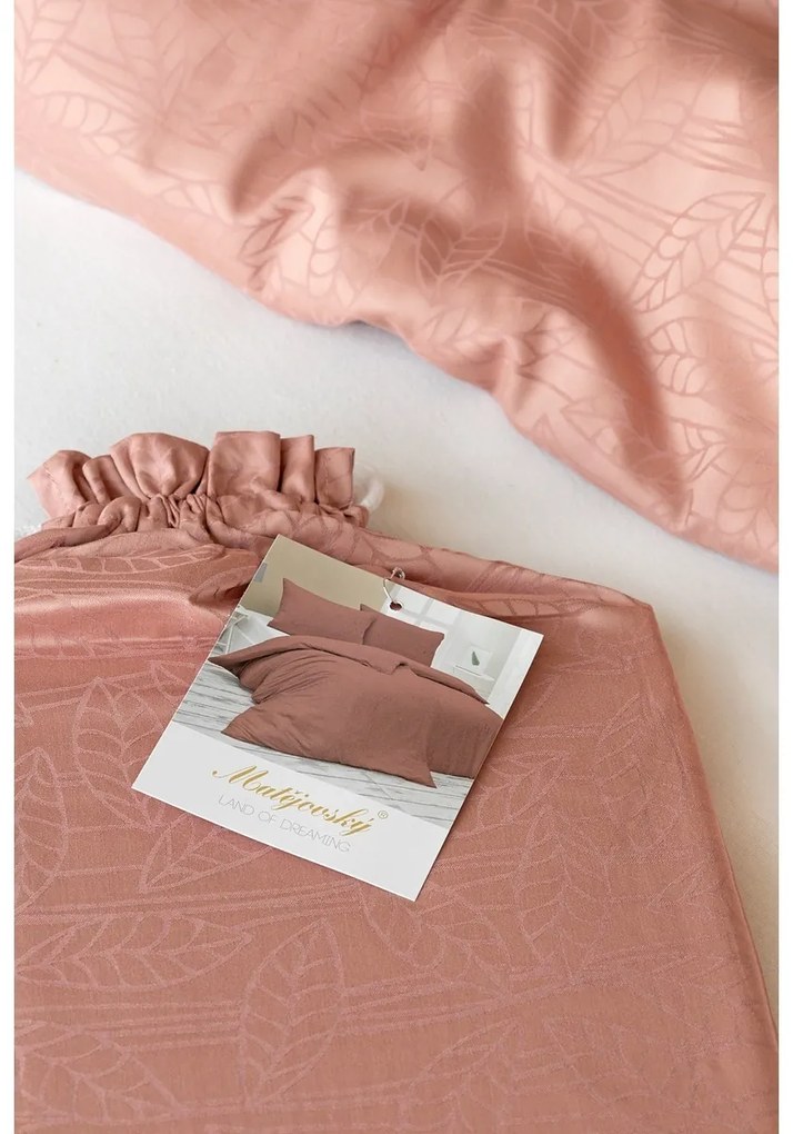Matějovský Sofie Rose Pink Bambusz damaszt ágyneműhuzat, 140 x 220 cm, 70 x 90 cm, 140 x 220 cm, 70 x 90 cm