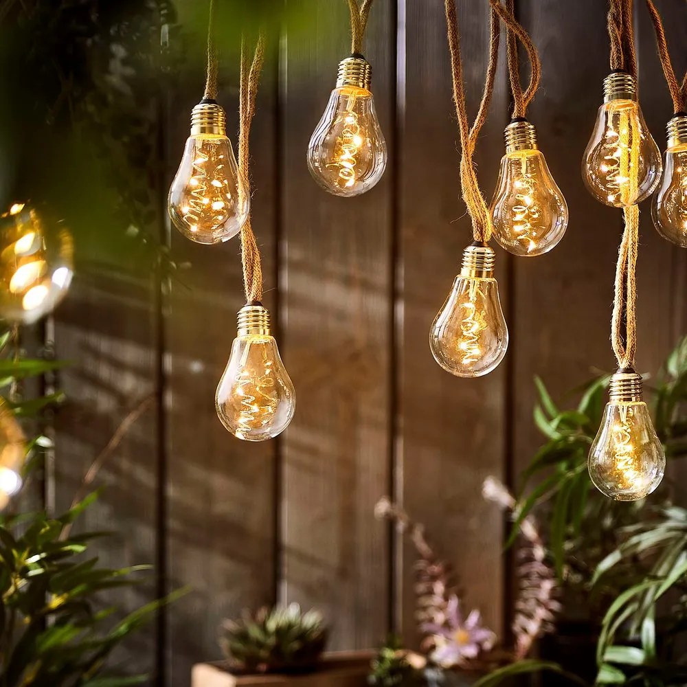 BULB LIGHTS égősor villanykörték LED, 10 égővel USB kábellel