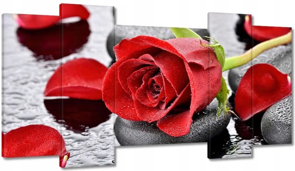 Vászonkép 120x65 Vörös rózsa Neki