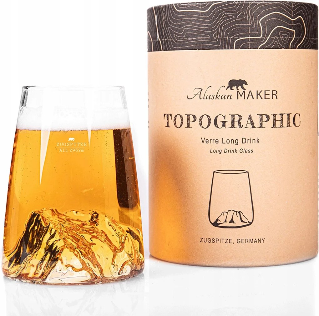 Pohár Long Drink Topographic Zugspitze
