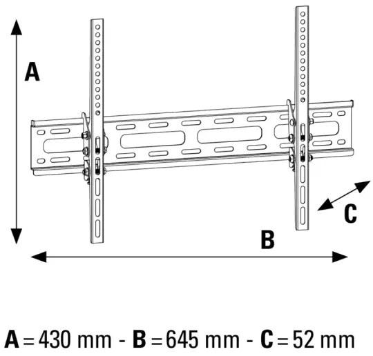 Hama - Dönthető fali tartó TV-hez 32-75“ fekete