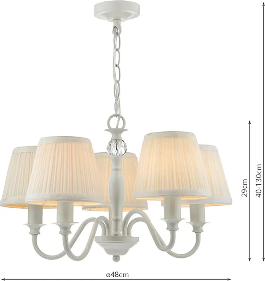 LAURA ASHLEY 3725830-Q ELLIS Kristály Csillár Szürke E14 IP20
