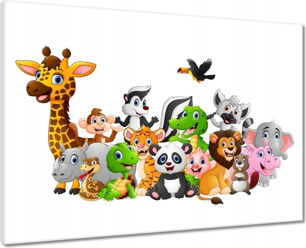 Vászonkép 70x50 Vidám állatcsoport