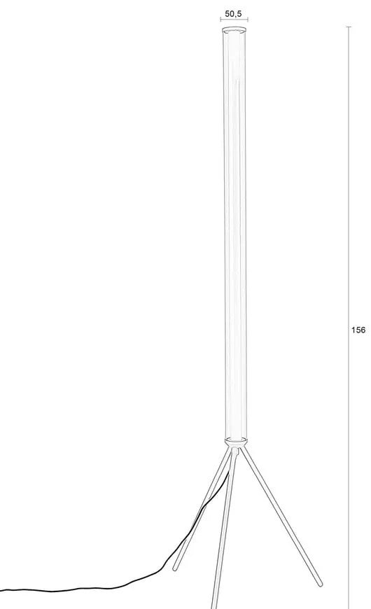 Bézs LED dimmelhető állólámpa üveg búrával (magasság 156 cm) Scotty – Zuiver