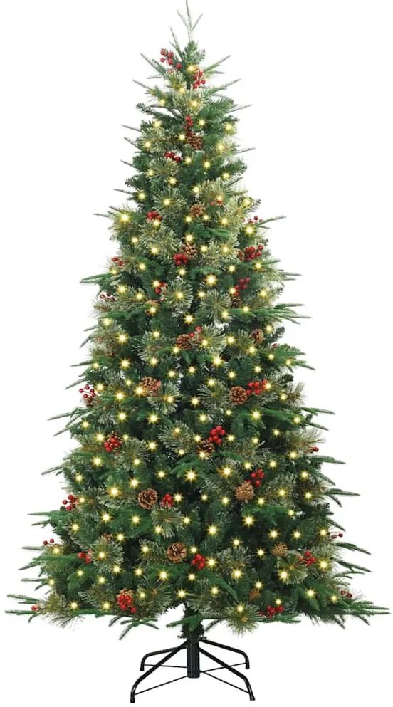 Műanyag Hajtogatós Karácsonyfa állvánnyal Zöld 180 cm PE és PVC