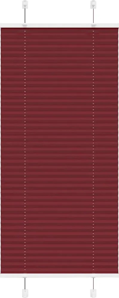 vidaXL pliszírozott redőny Bordeaux piros 65x100 cm szövetszélesség