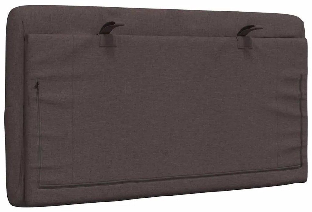 sötétbarna szövet fejtámla párna 90 cm