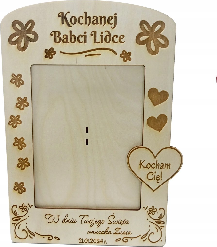 Képkeret 15x20 nagymama és nagypapa napja gravírozás nagy név