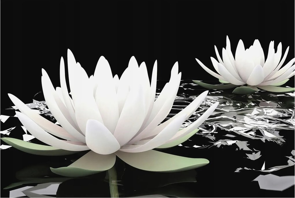 Flizelin fotótapéta Flizelin Design Víz virágok 104x70 Ragasztó