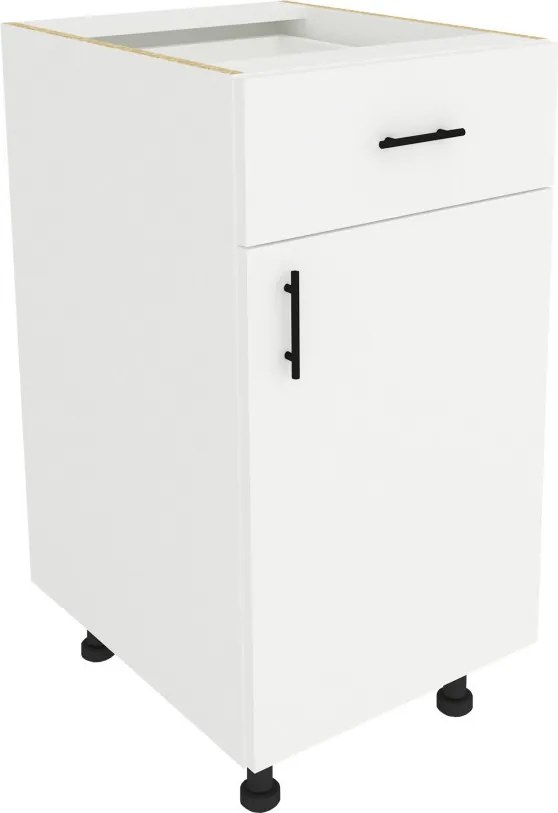 Benita 1 fiókos Alsó konyhaszekrény Fehér 40x50x80 cm