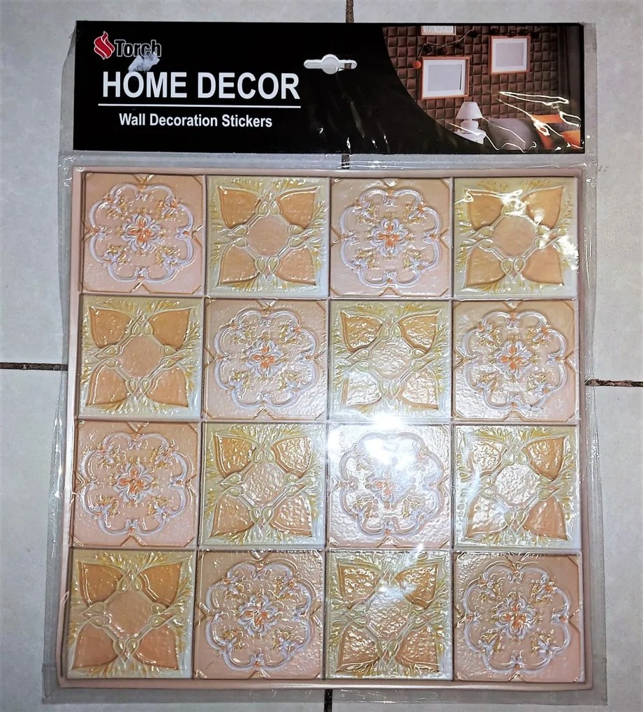 5 Darab 3D Klasszikus Csempe Hatású Falpanel Öntapadós Fürdőszobában Wc-be Szobába Felragasztható Beltérre 30X30 Cm Falmatrica