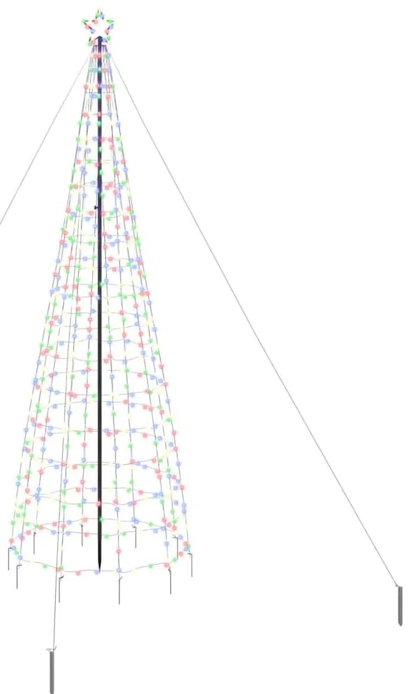 LED Karácsonyfák talajráccsal 800 LED-del Sokszínű 400 cm Vas