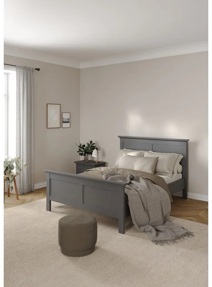 Szürke franciaágy 140x200 cm Paris – Tvilum