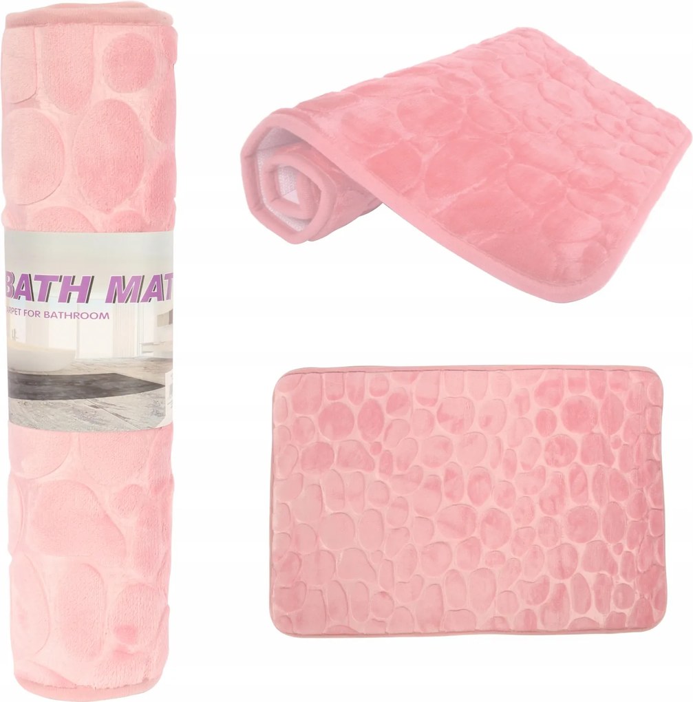 Fürdőszobaszőnyeg csúszásgátló Púder Rózsaszín