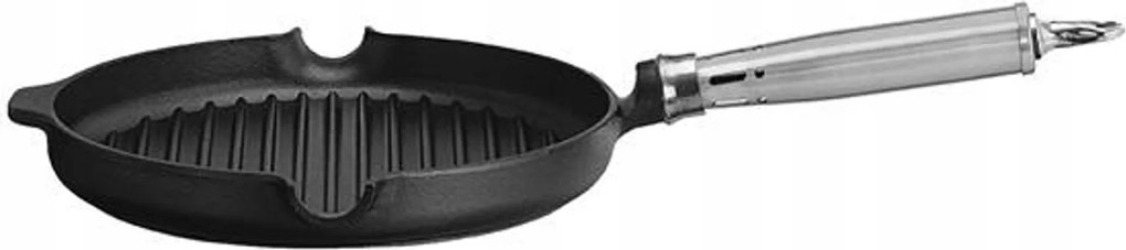 Öntöttvas Grill Serpenyő Kerek 25CM Erős Strapabíró