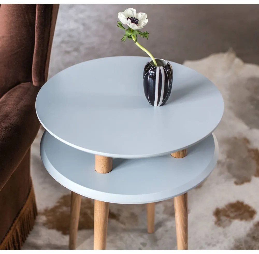 UFO sötétszürke tárolóasztal, ⌀ 45 cm - Ragaba