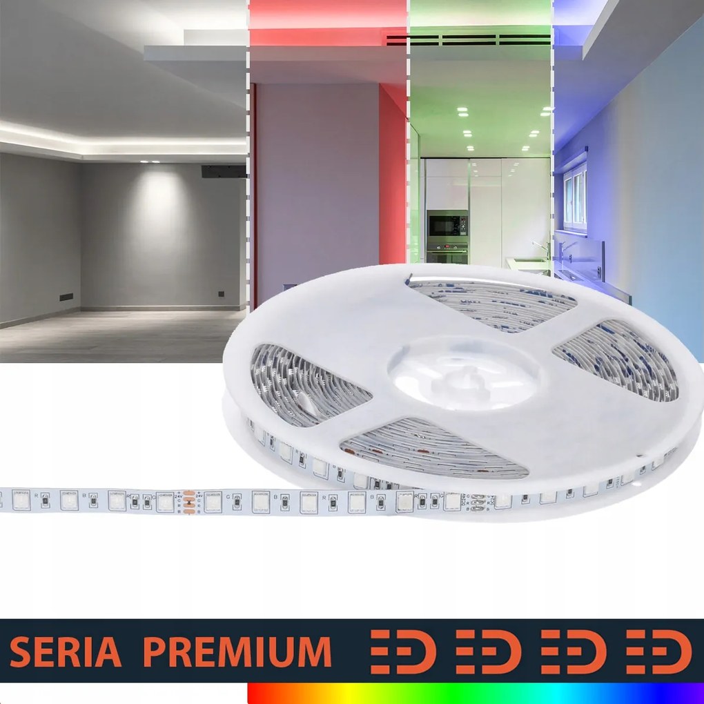 Led szalag 4in1 |Teljes Rgb Hideg fehér |24V|60 LED/m|5m|5 év garancia